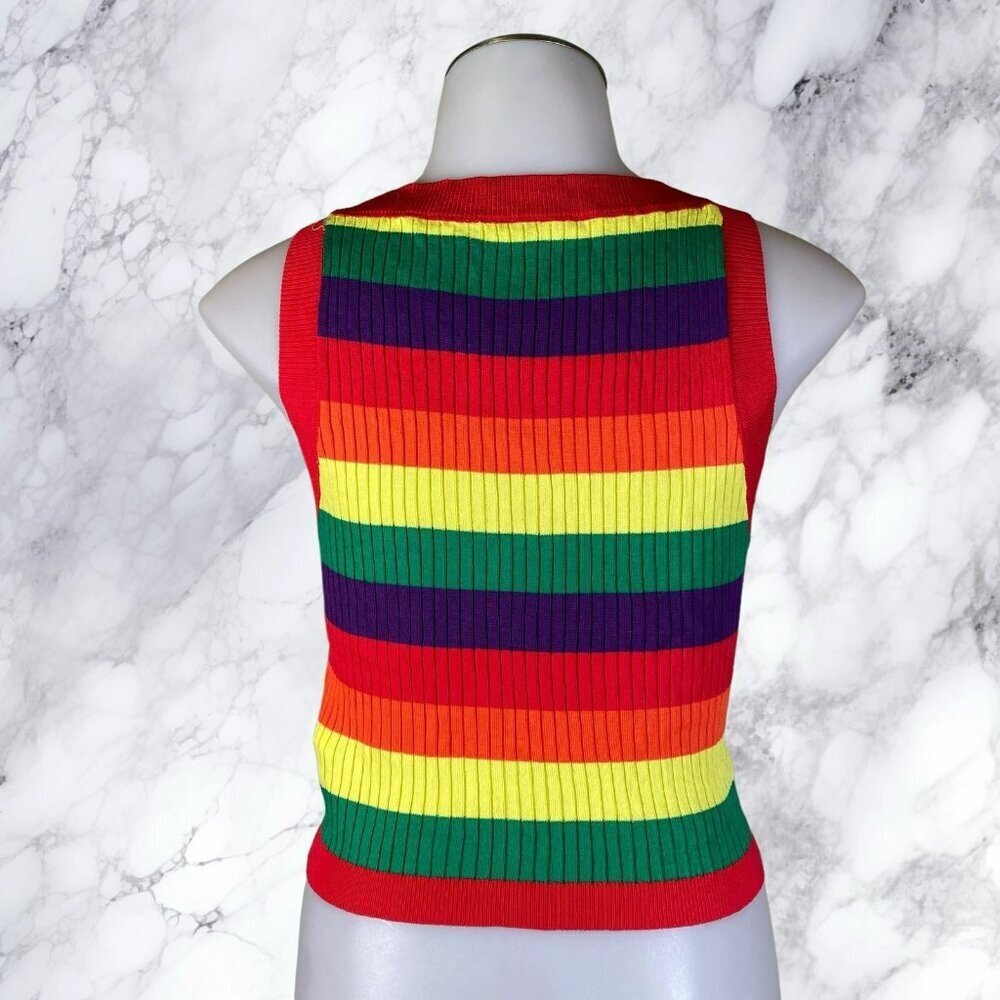 Halfheart Rainbow Ribbed Tank - Picture 7 of 12